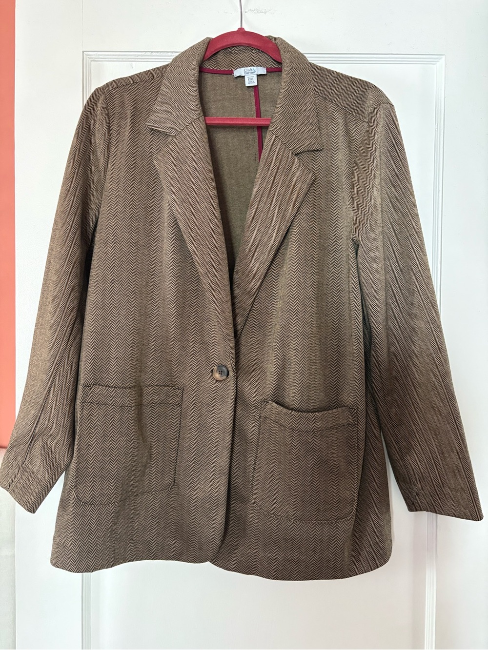 croft & barrow Brown Single-Button Women's Blazer